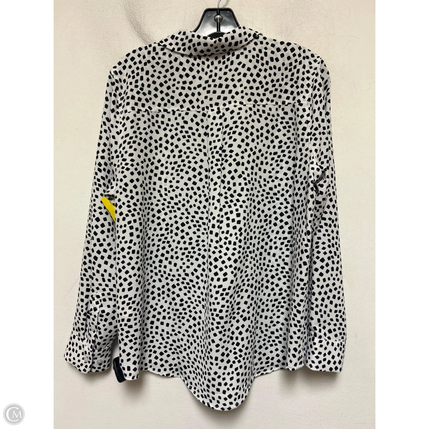 Top Long Sleeve By Alfani In Black & White, Size: L