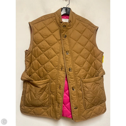 Vest Puffer & Quilted By Free Assembly In Pink & Tan, Size: L