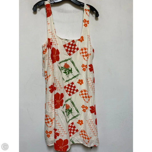 Dress Casual Midi By Japna In Cream & Orange, Size: Xl