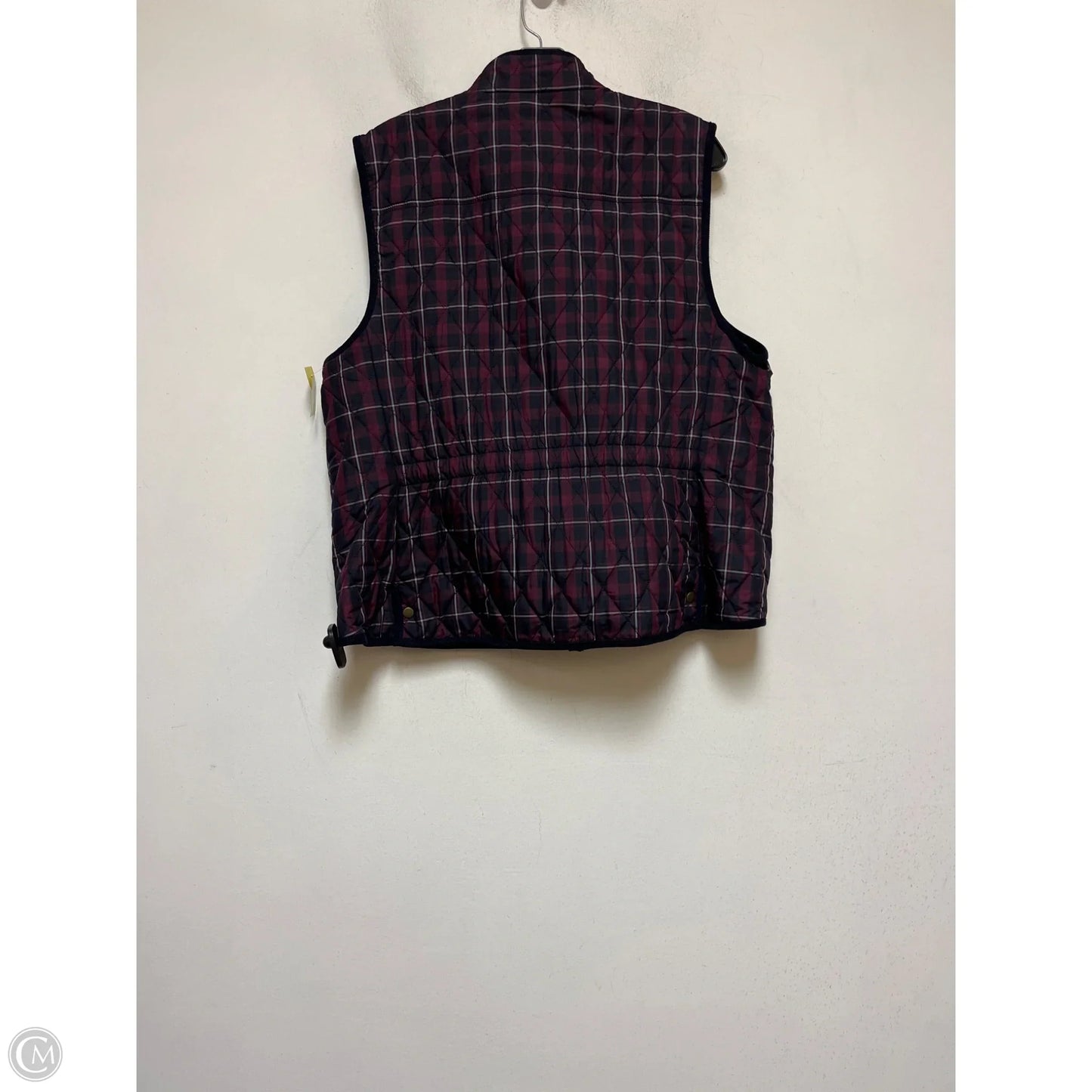 Vest Puffer & Quilted By Talbots In Plaid Pattern, Size: Xl