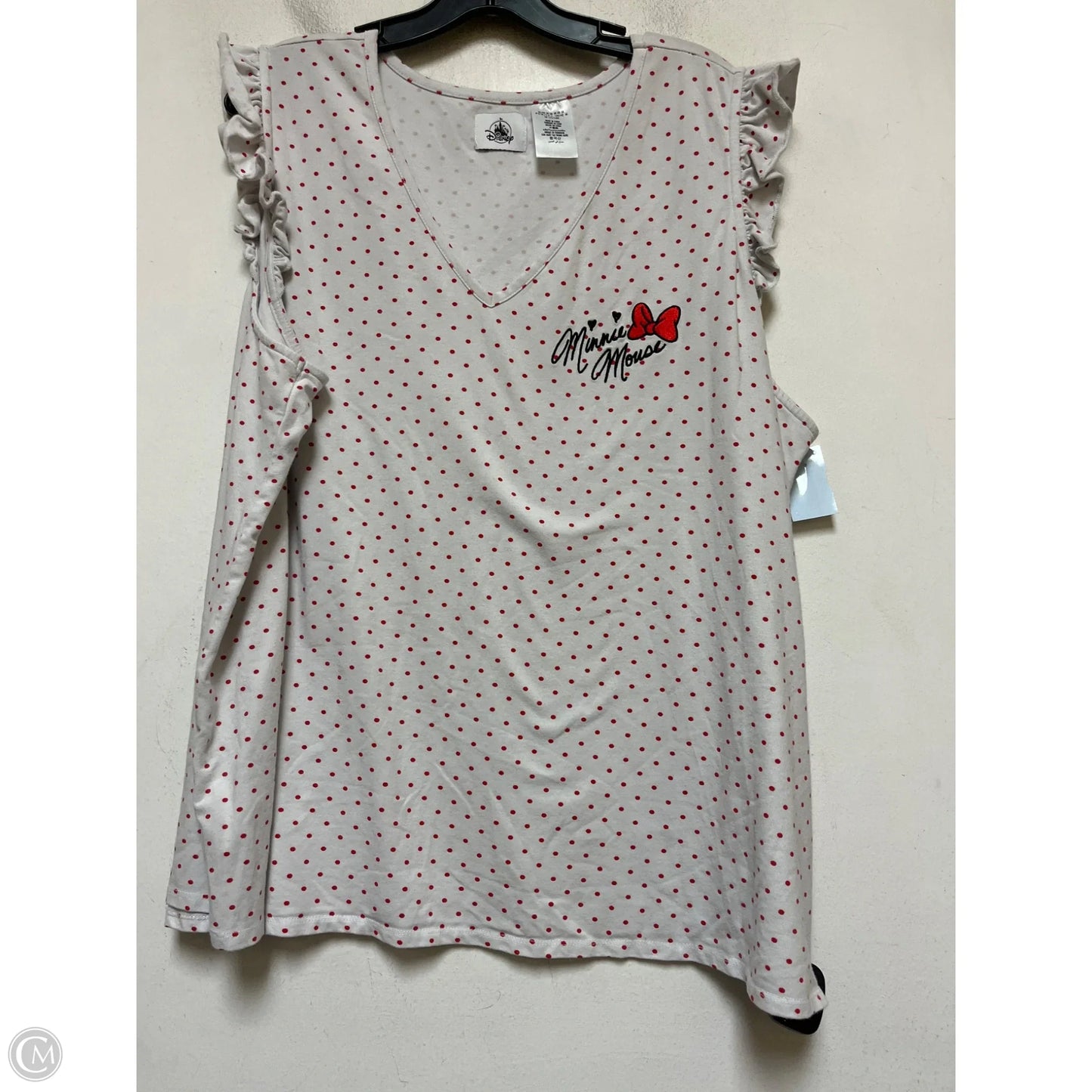 Top Sleeveless By Disney In Polkadot Pattern, Size: 3x