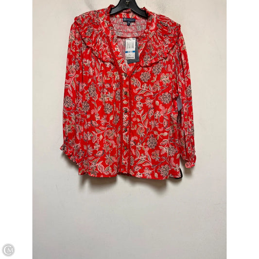 Top Long Sleeve By Democracy In Orange, Size: Xl