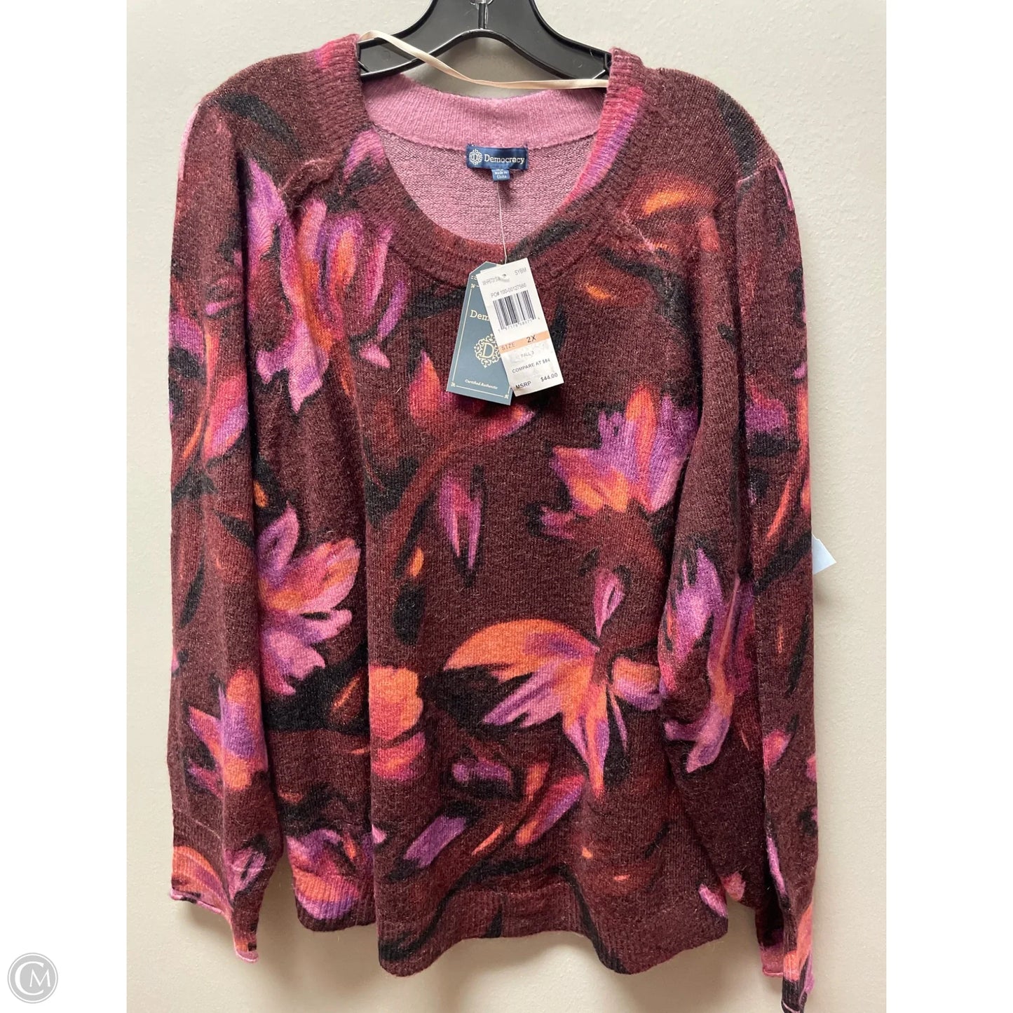 Sweater By Democracy In Purple, Size: 2x