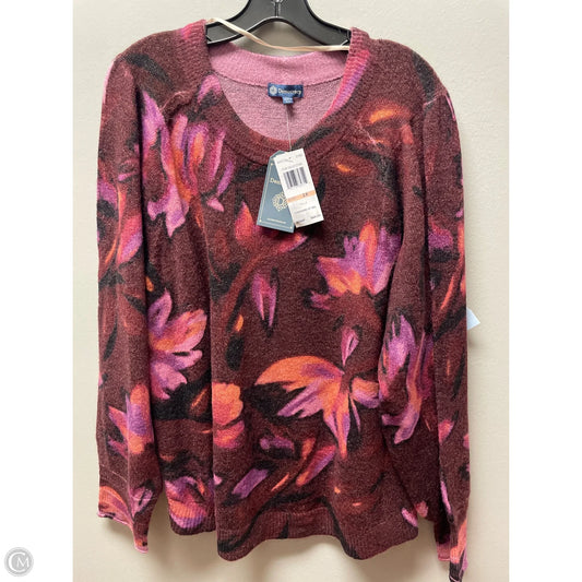 Sweater By Democracy In Purple, Size: 2x