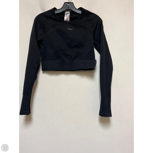 Athletic Top Long Sleeve Crewneck By Gym Shark In Black, Size: L