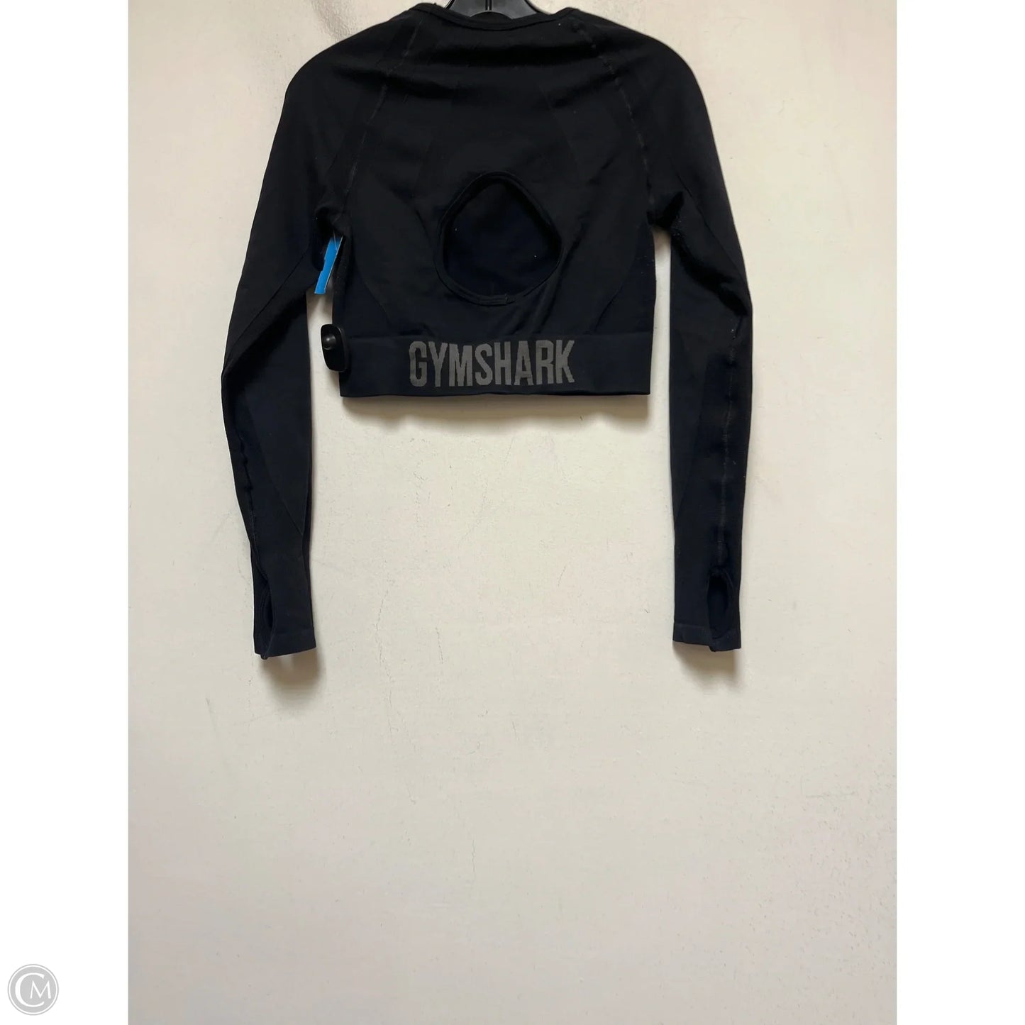 Athletic Top Long Sleeve Crewneck By Gym Shark In Black, Size: L