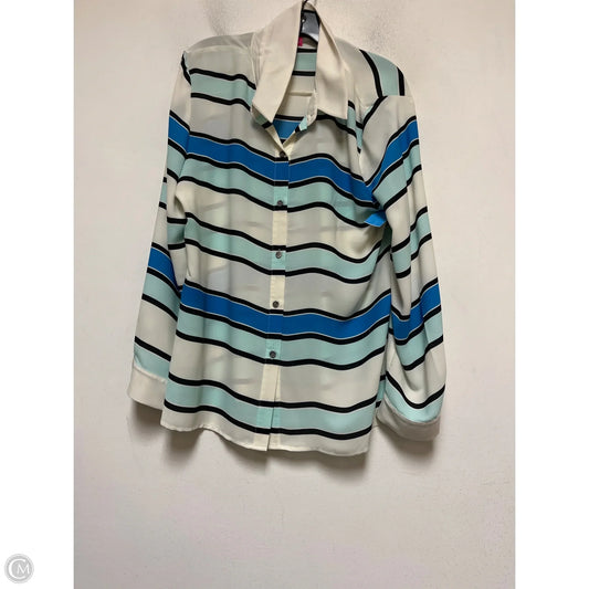 Top Long Sleeve By Vince Camuto In Striped Pattern, Size: Xl