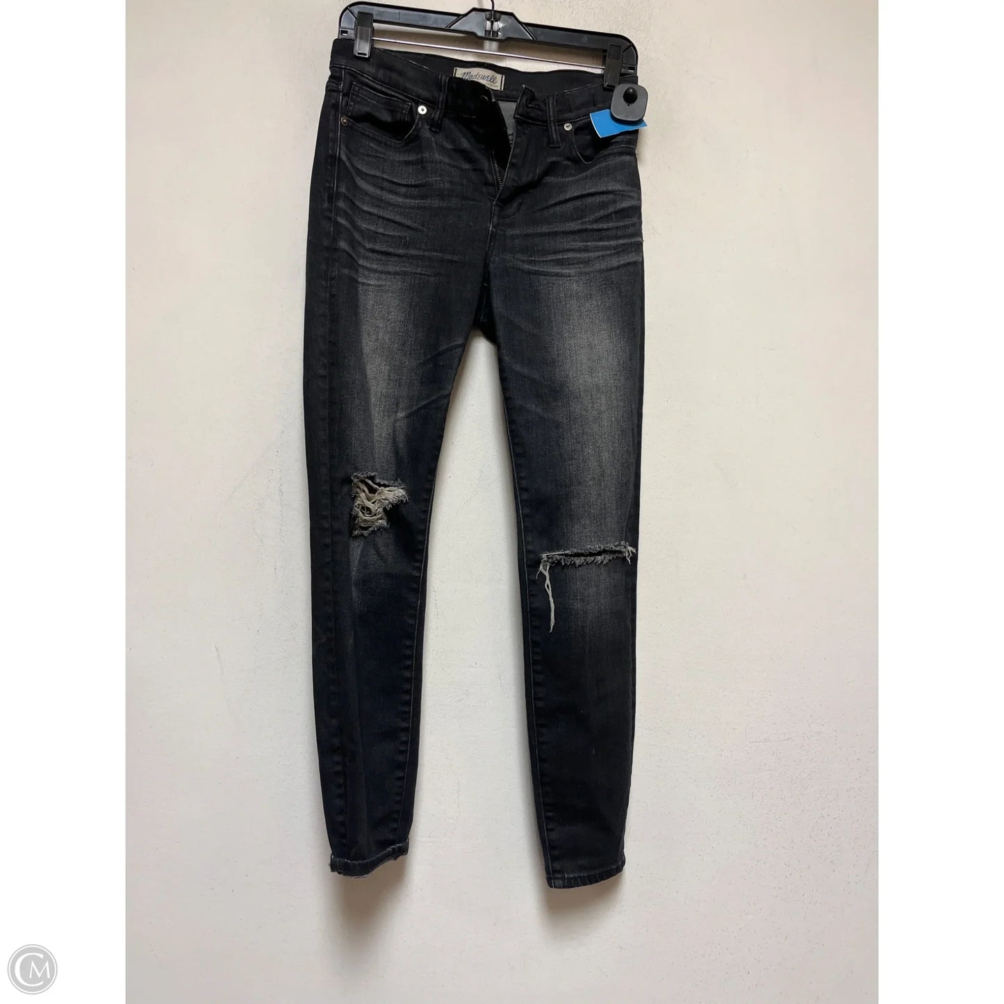 Jeans Skinny By Madewell In Black Denim, Size: 4