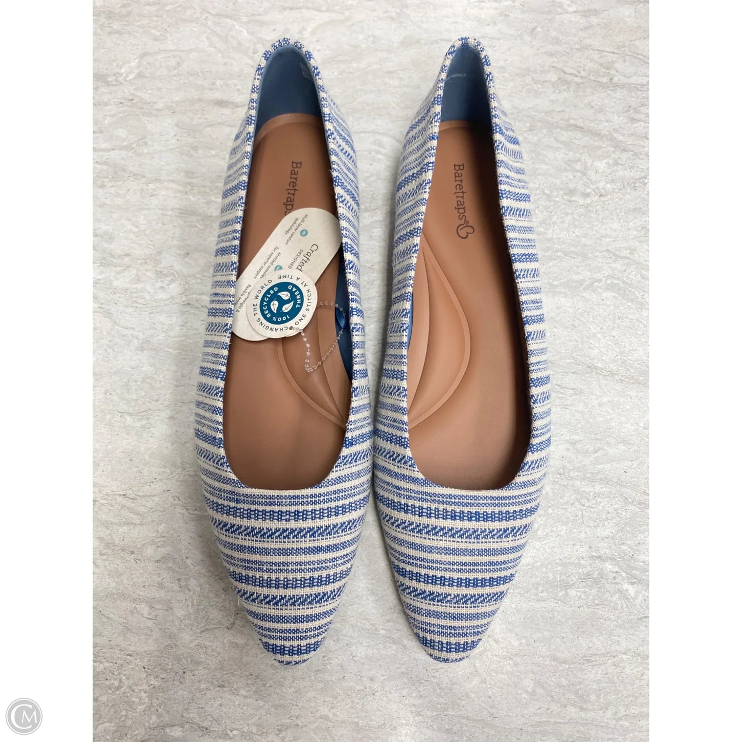 Shoes Flats By Bare Traps In Blue & Cream, Size: 9