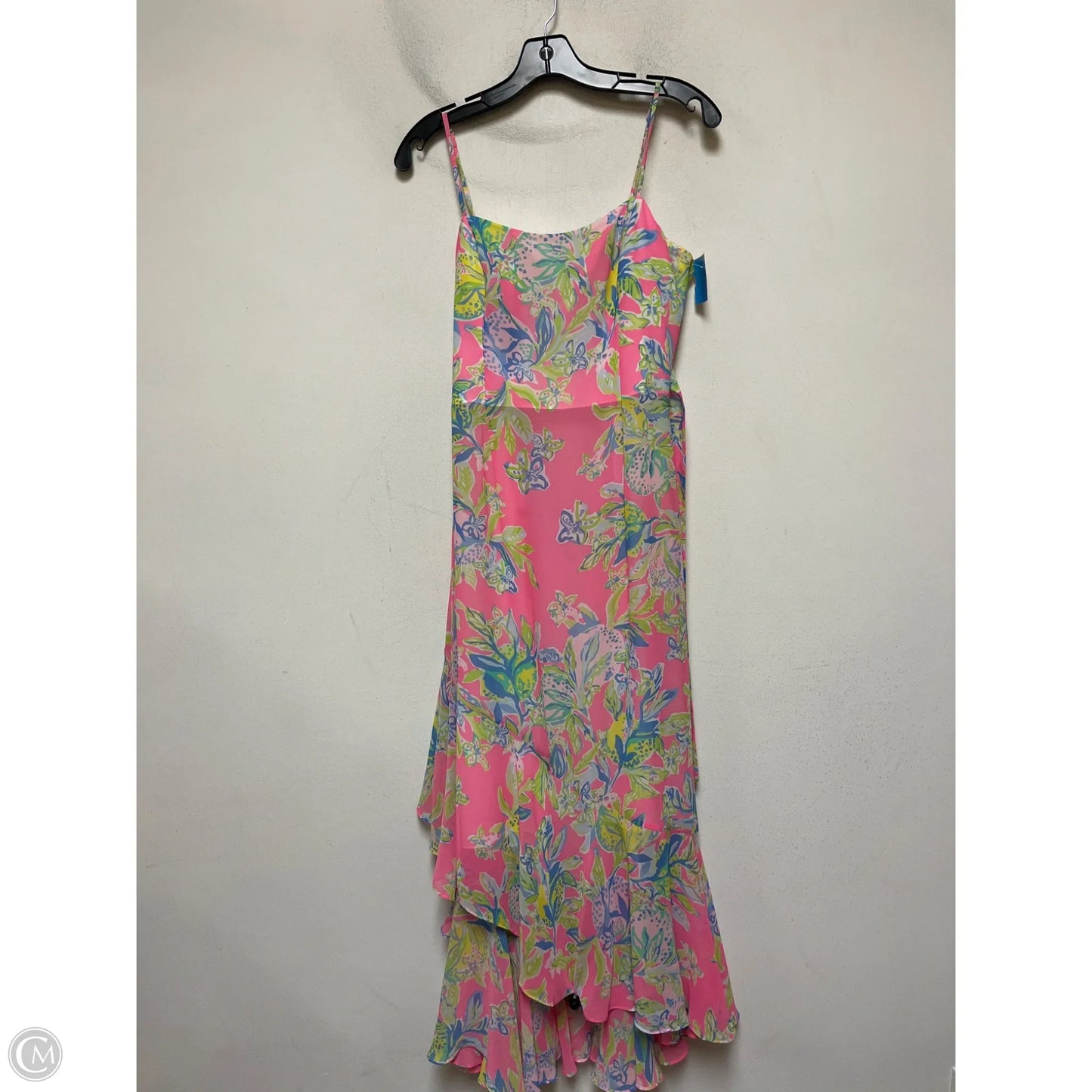 Dress Designer By Lilly Pulitzer In Green & Pink, Size: 8