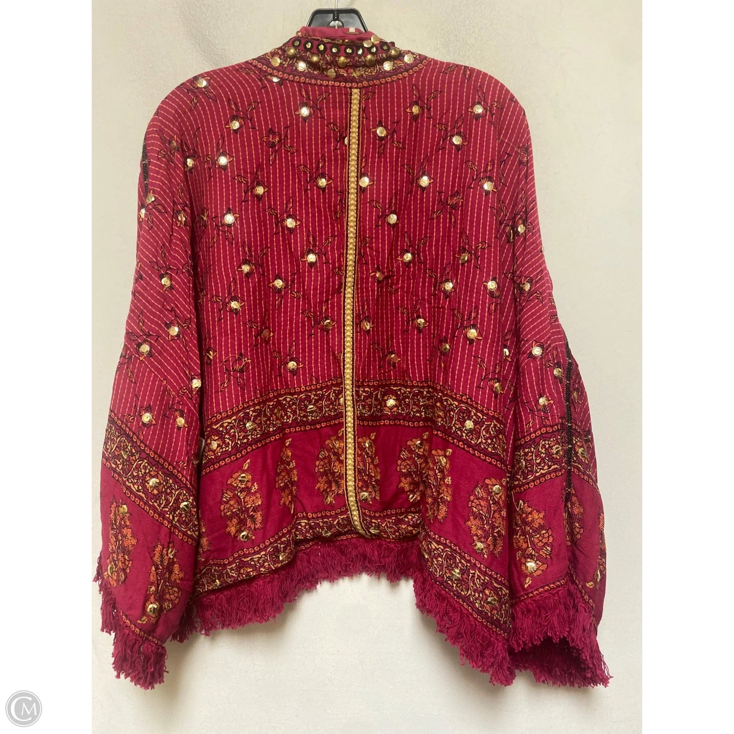 Top Long Sleeve By Free People In Maroon, Size: S