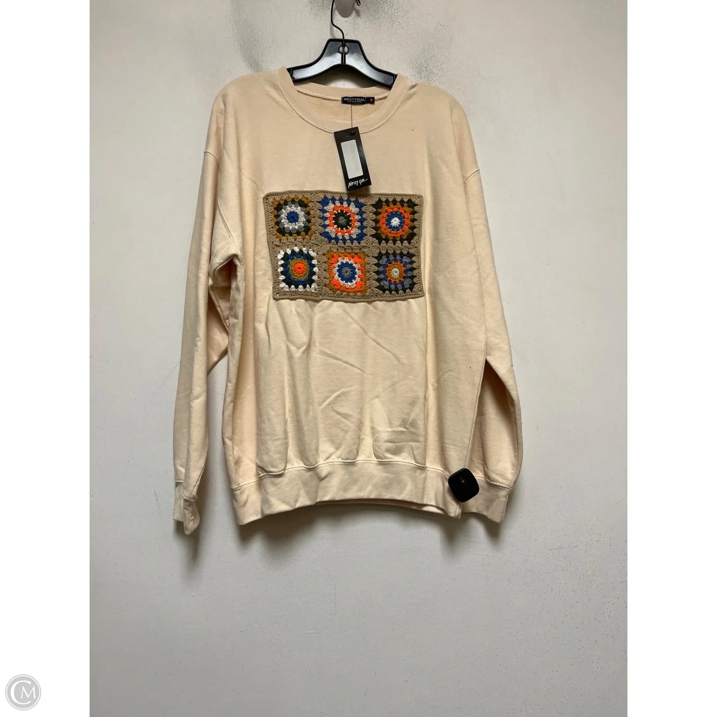 Sweatshirt Crewneck By Nasty Gal In Cream, Size: S