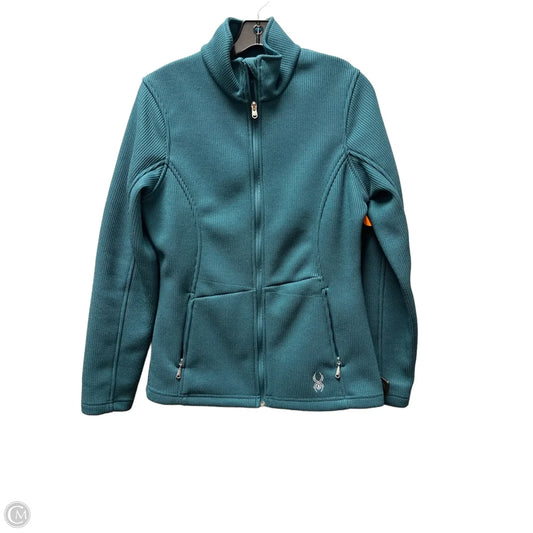 Athletic Jacket By Spyder In Teal, Size: L