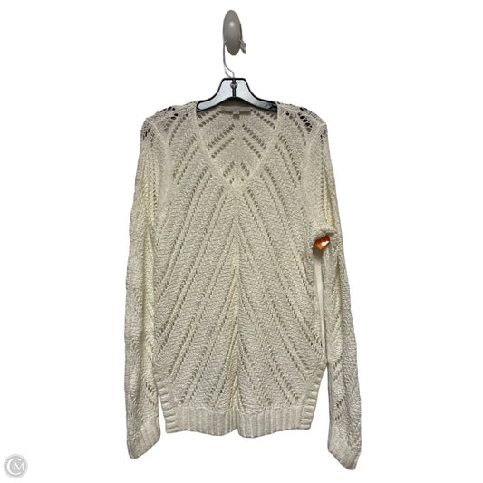 Sweater By Loft In Cream, Size: L