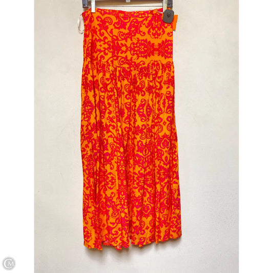 Skirt Maxi By Abel The Label In Orange & Pink, Size: 8