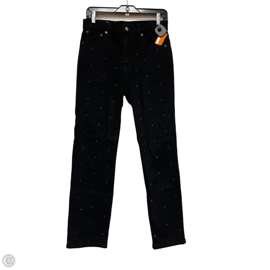 Jeans Straight By Gap In Black Denim, Size: 4