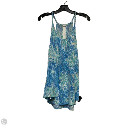 Top Sleeveless Designer By Lilly Pulitzer In Blue & Green, Size: 1x