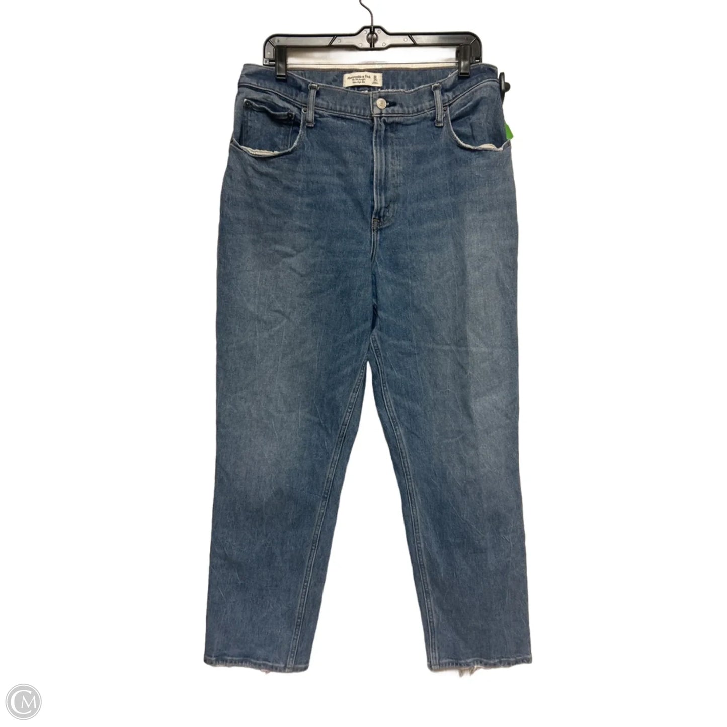 Jeans Straight By Abercrombie And Fitch In Blue Denim, Size: 14