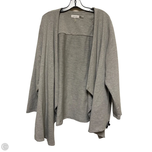 Cardigan By Calvin Klein In Grey, Size: 2x