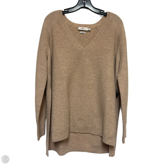 Top Long Sleeve By Vineyard Vines In Tan, Size: S