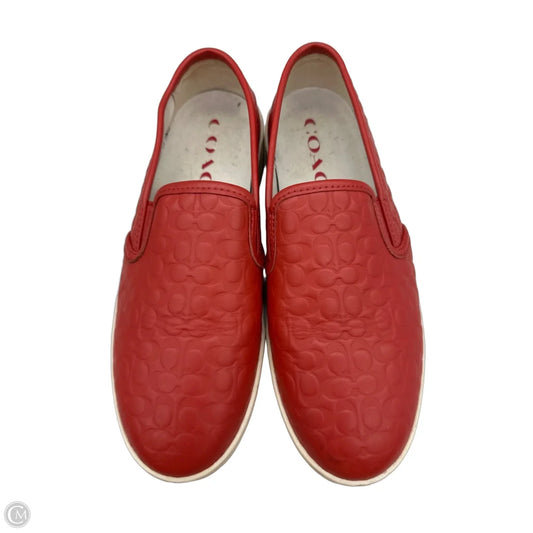 Shoes Flats By Coach In Red, Size: 10