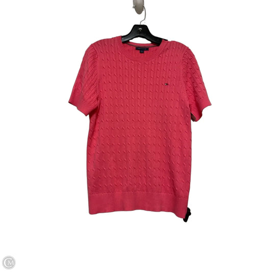 Top Short Sleeve By Tommy Hilfiger In Pink, Size: L