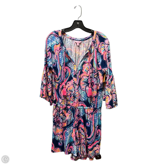 Romper Designer By Lilly Pulitzer In Floral Print, Size: S