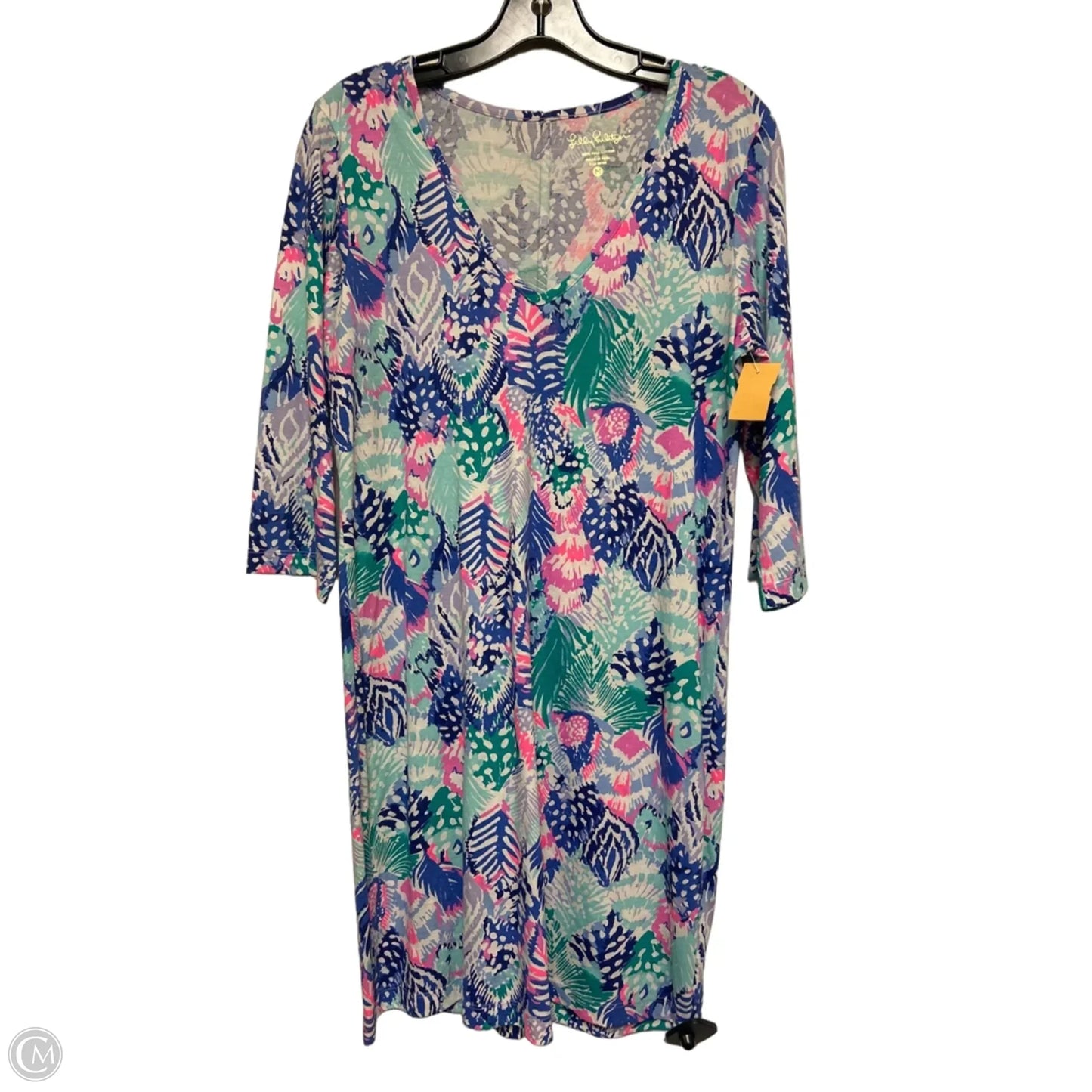 Dress Designer By Lilly Pulitzer In Blue & Green, Size: M
