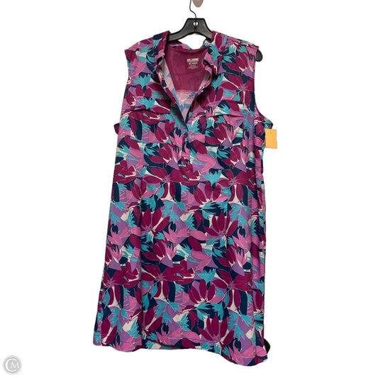 Athletic Dress By Reel Legends In Blue & Purple, Size: Xl