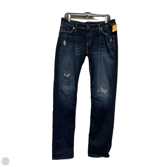 Jeans Straight By Silver In Blue Denim, Size: 8