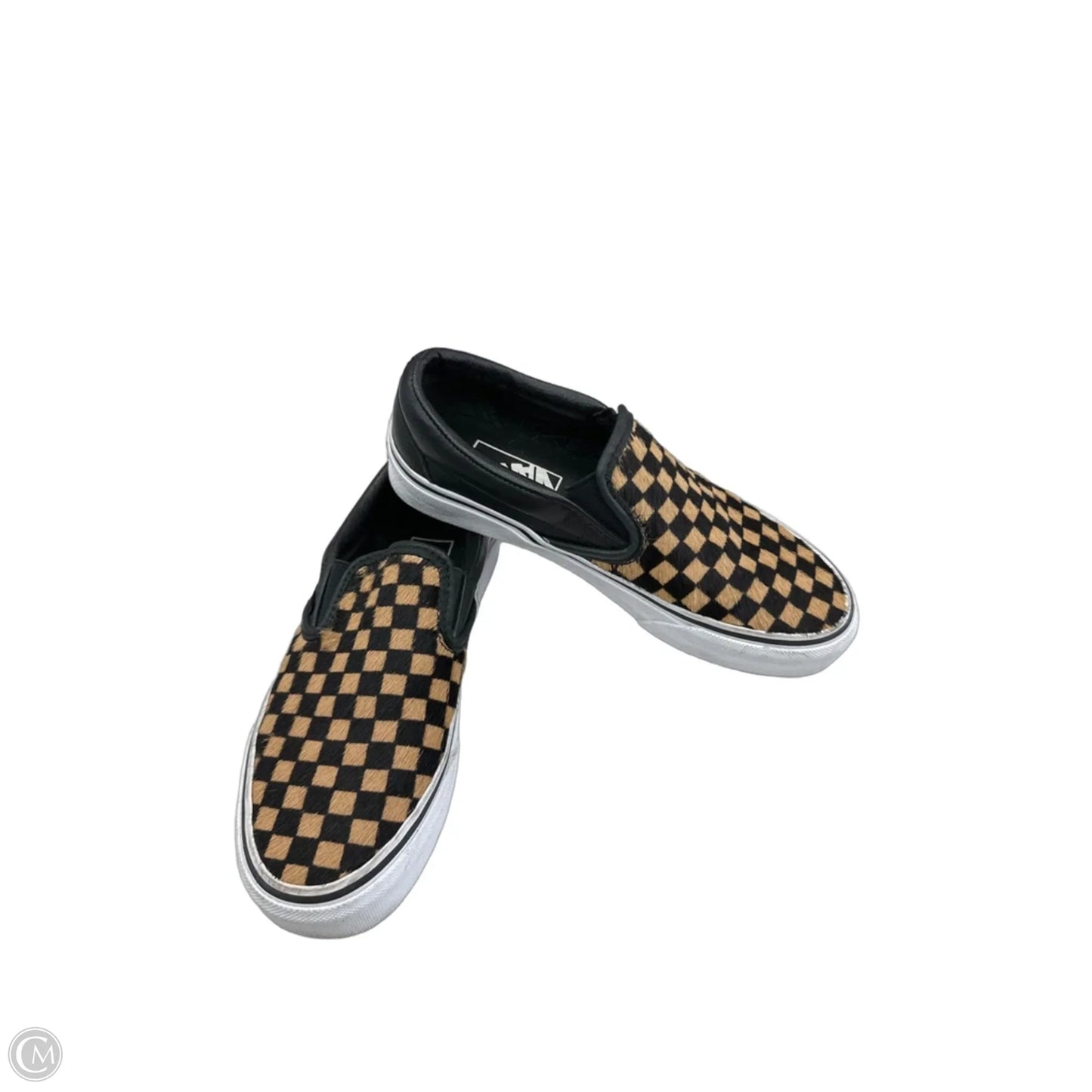 Shoes Flats By Vans In Checkered Pattern, Size: 5.5
