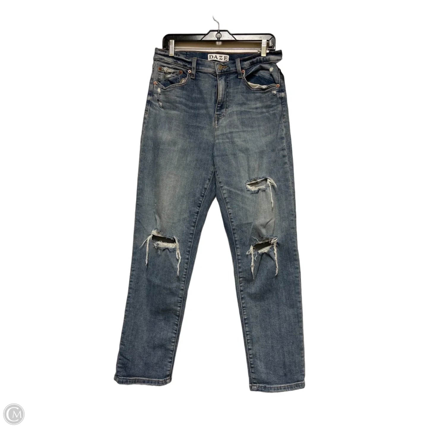 Jeans Straight By Daze Denim In Blue Denim, Size: 8