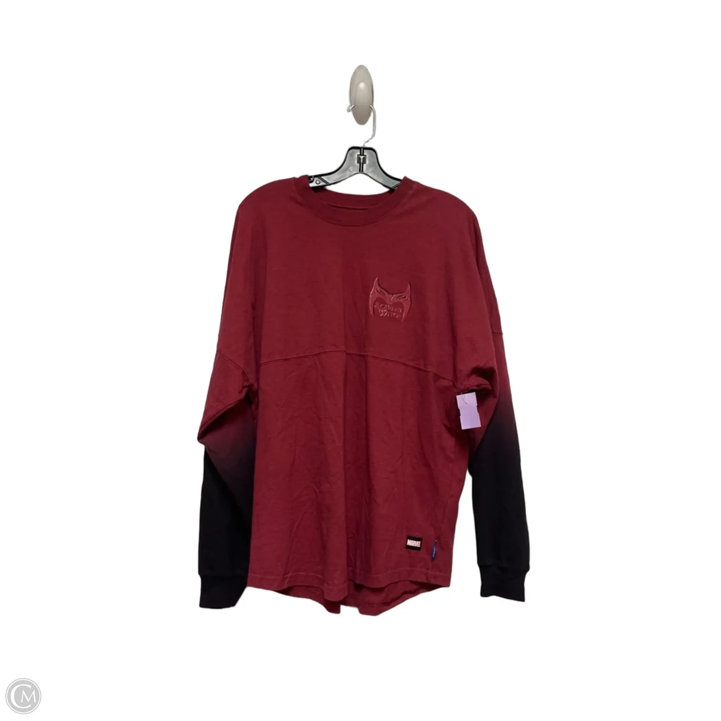 Top Long Sleeve Basic By Disney In Maroon, Size: S