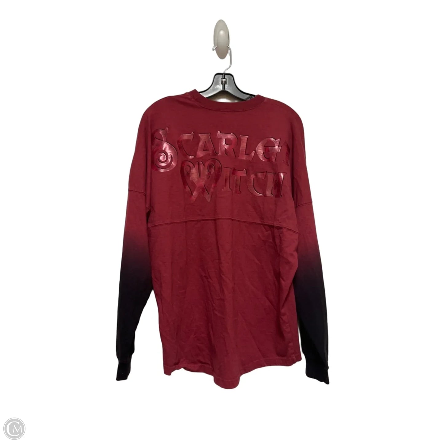 Top Long Sleeve Basic By Disney In Maroon, Size: S