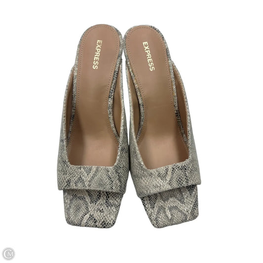 Shoes Heels Kitten By Express In Snakeskin Print, Size: 9