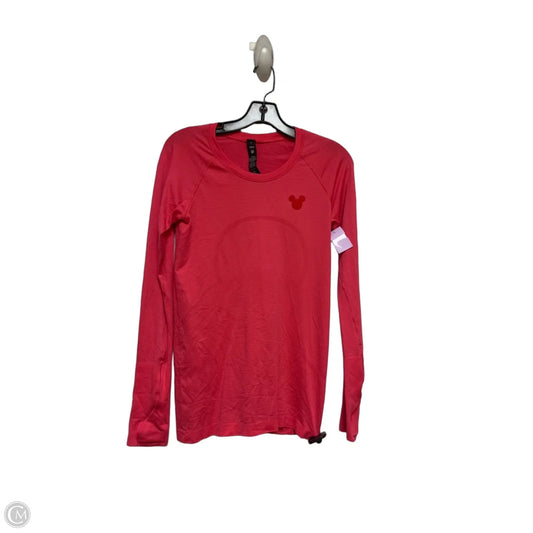 Athletic Top Long Sleeve Crewneck By Lululemon In Pink & Red, Size: 6