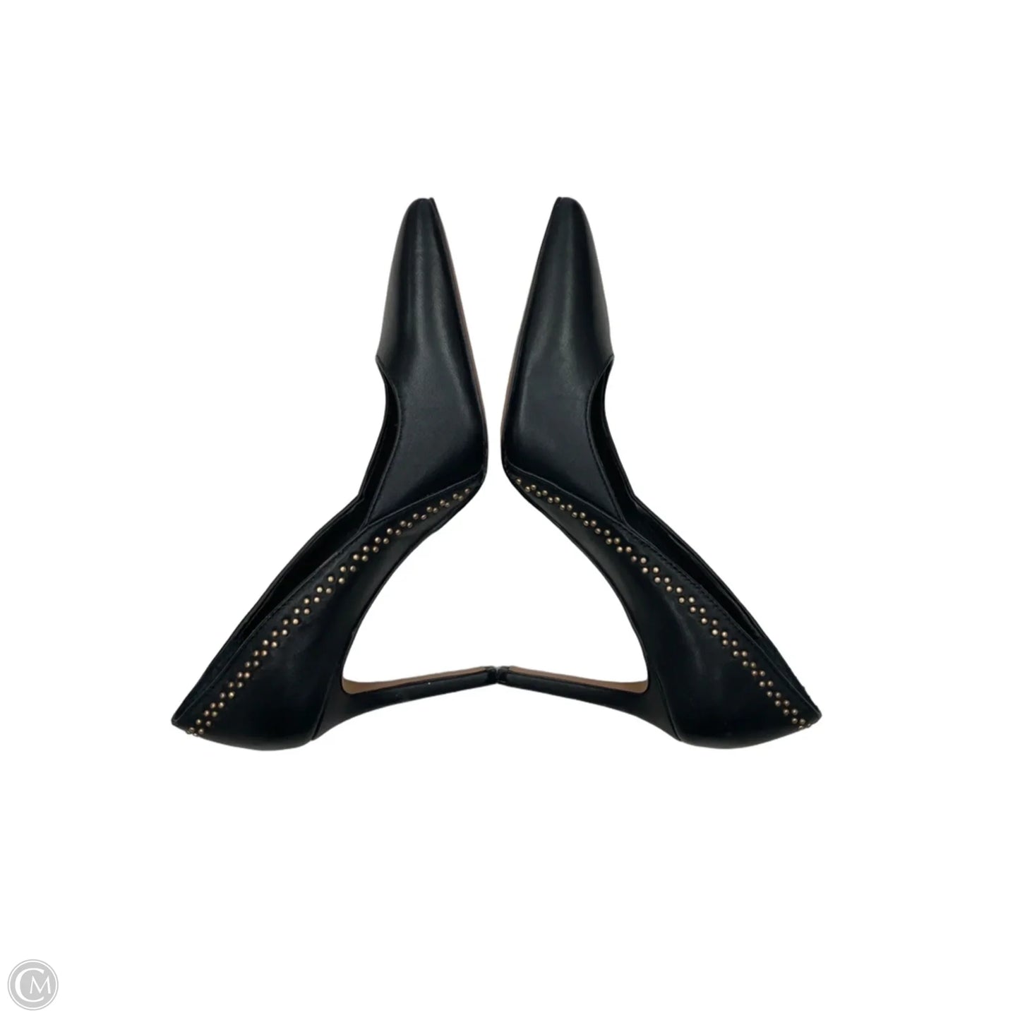 Shoes Heels Stiletto By Vince Camuto In Black & Gold, Size: 7.5