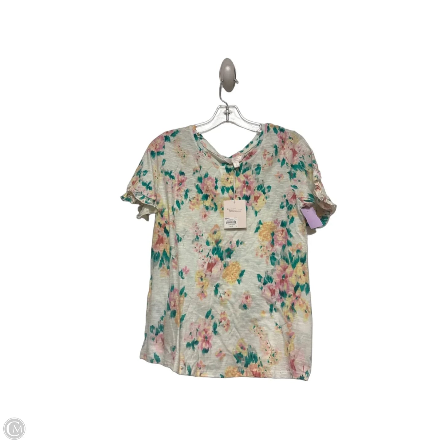 Top Short Sleeve Basic By Lc Lauren Conrad In Floral Print, Size: S
