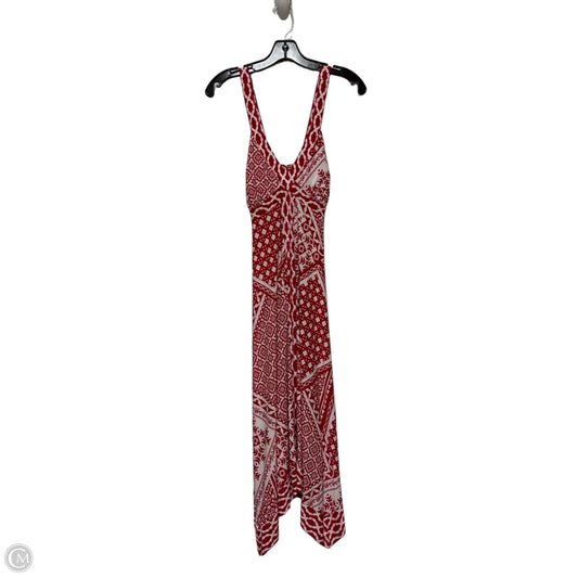 Dress Casual Midi By Inc In Red & White, Size: M