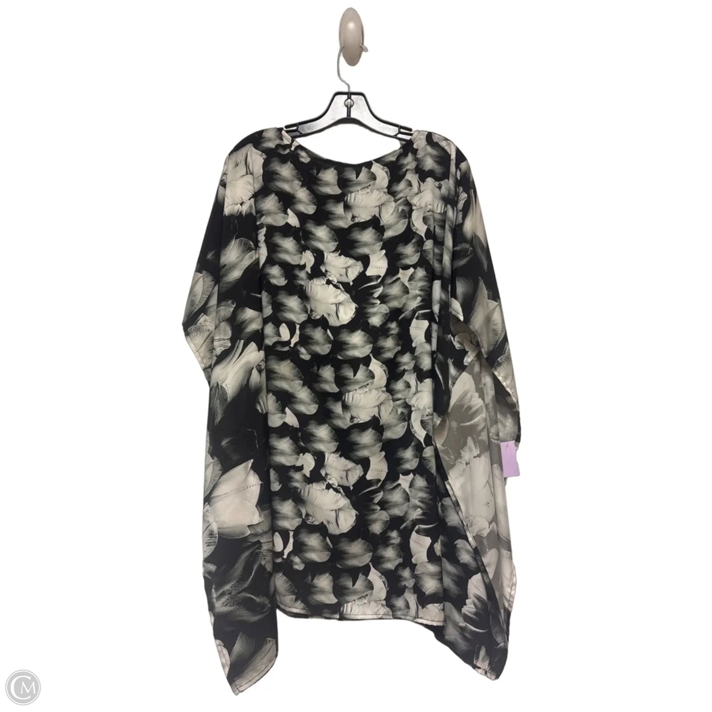 Top Short Sleeve By Bryn Walker In Black & Grey, Size: S