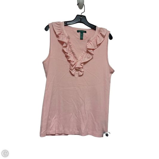 Top Sleeveless By Lauren By Ralph Lauren In Pink, Size: Xl