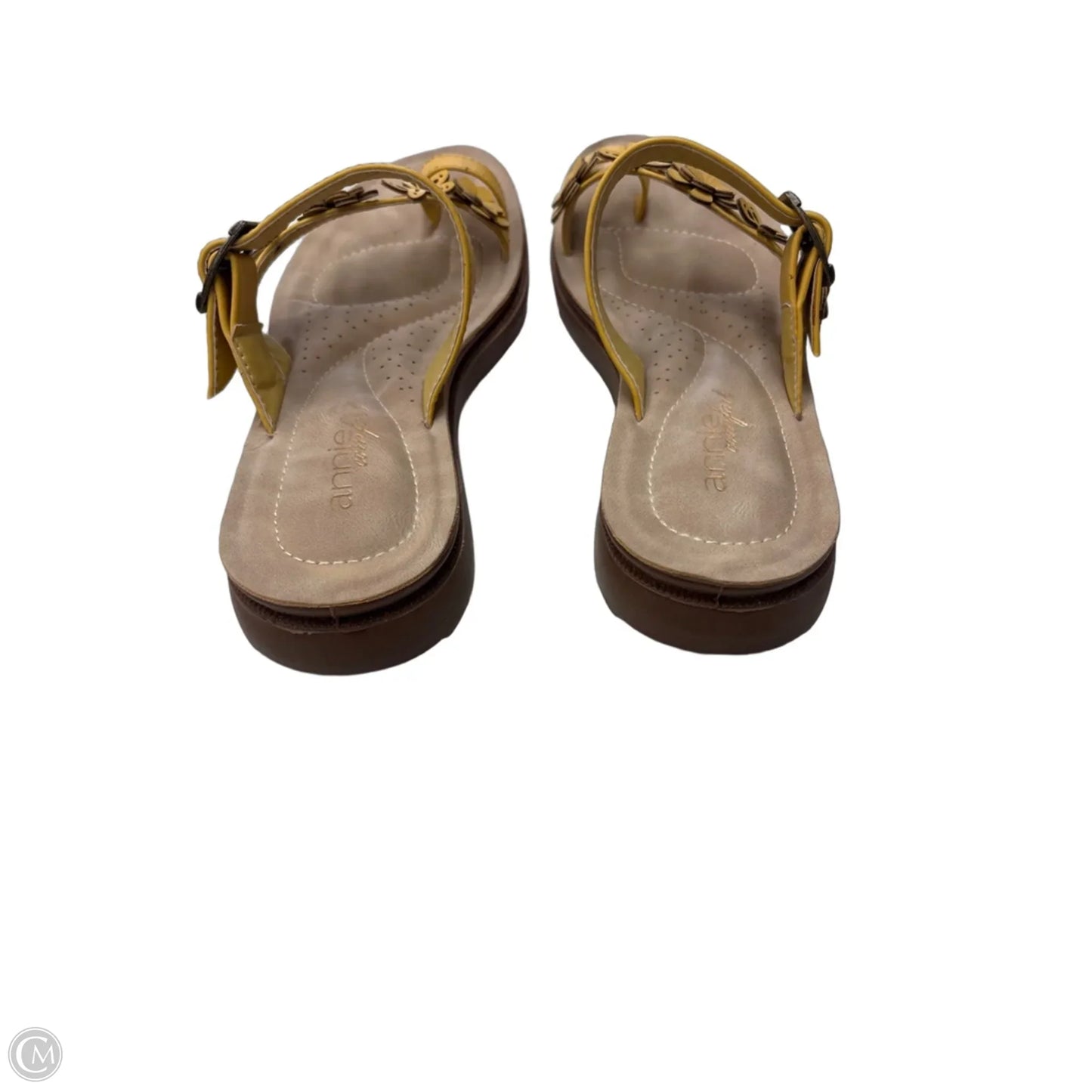 Sandals Flats By Annie In Yellow, Size: 7.5