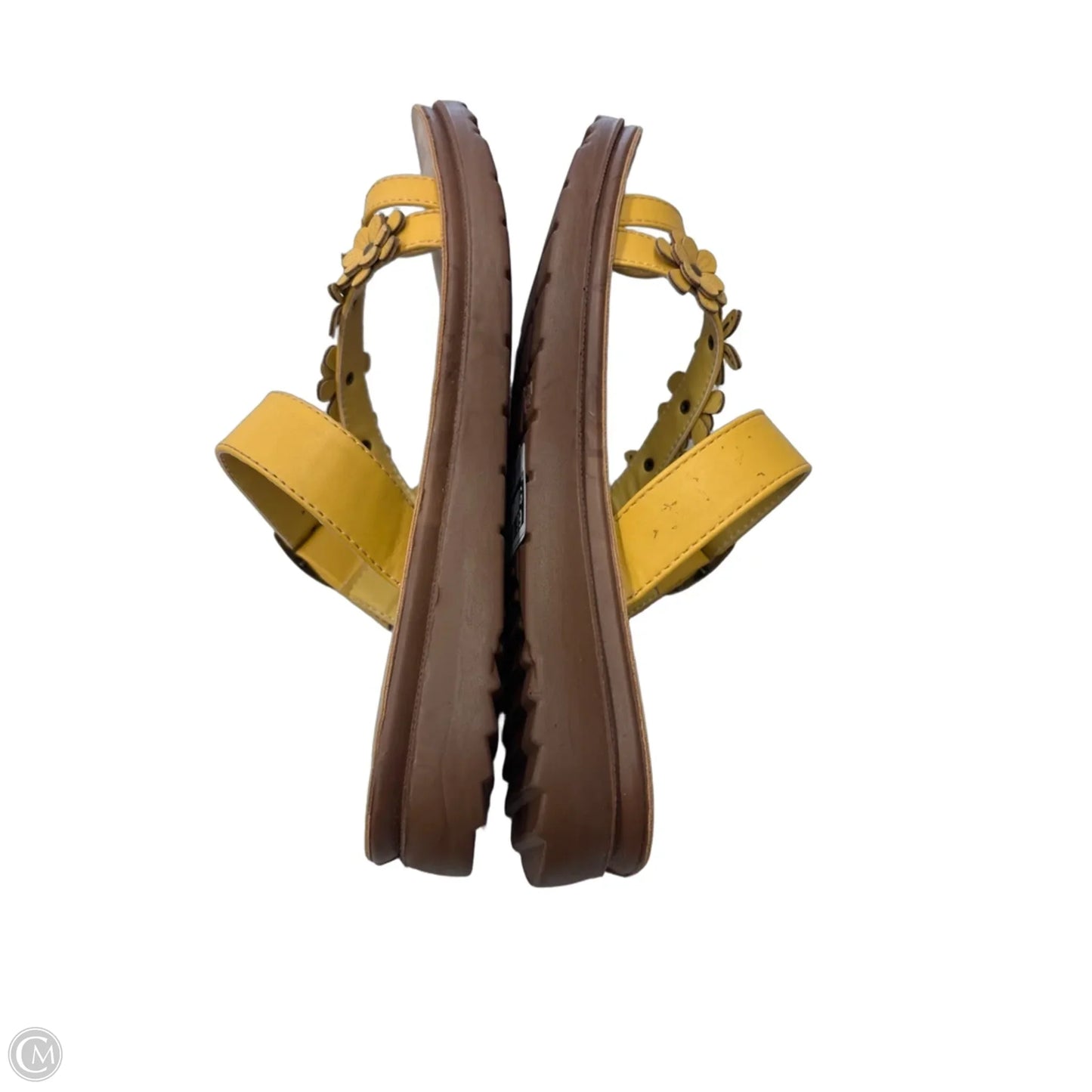Sandals Flats By Annie In Yellow, Size: 7.5