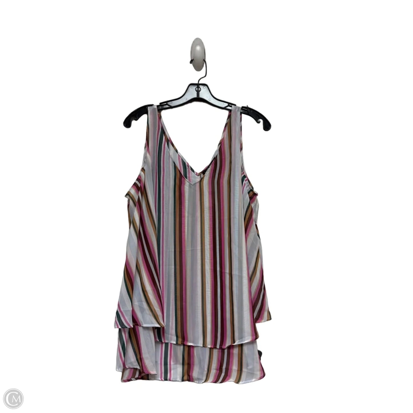 Top Sleeveless By Lane Bryant In Striped Pattern, Size: Xl