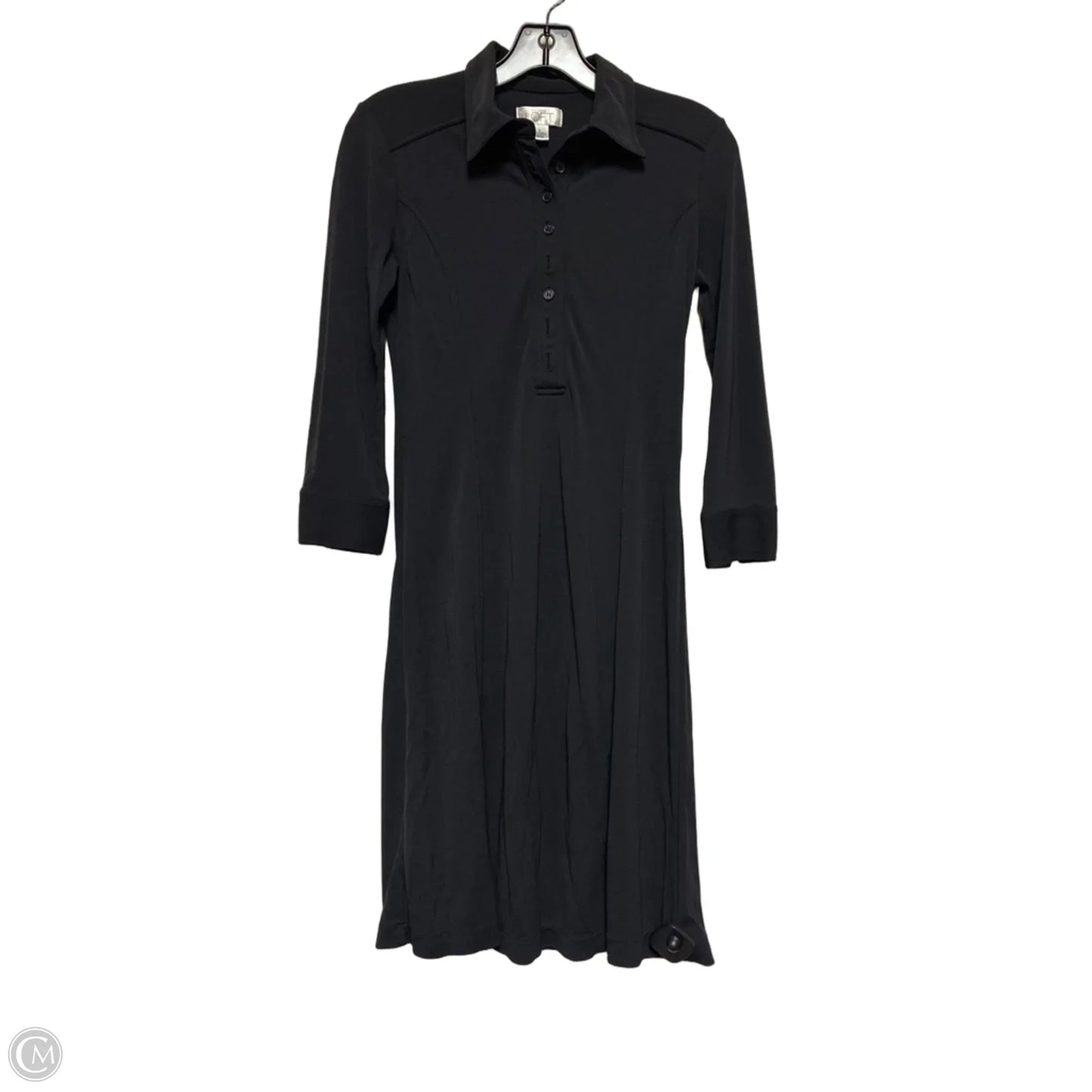 Dress Casual Midi By Loft In Black, Size: Xs