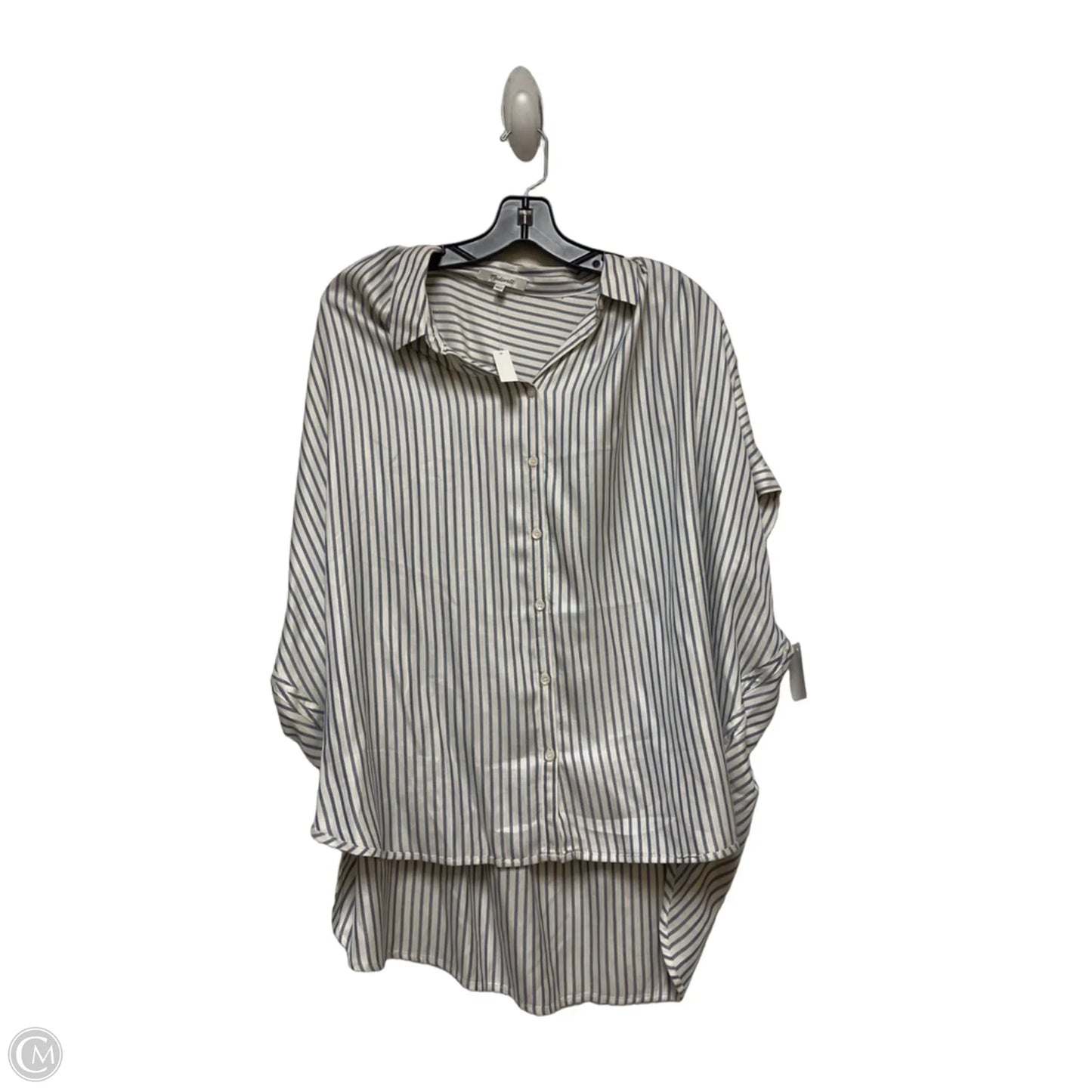 Top Short Sleeve By Madewell In Striped Pattern, Size: 2x