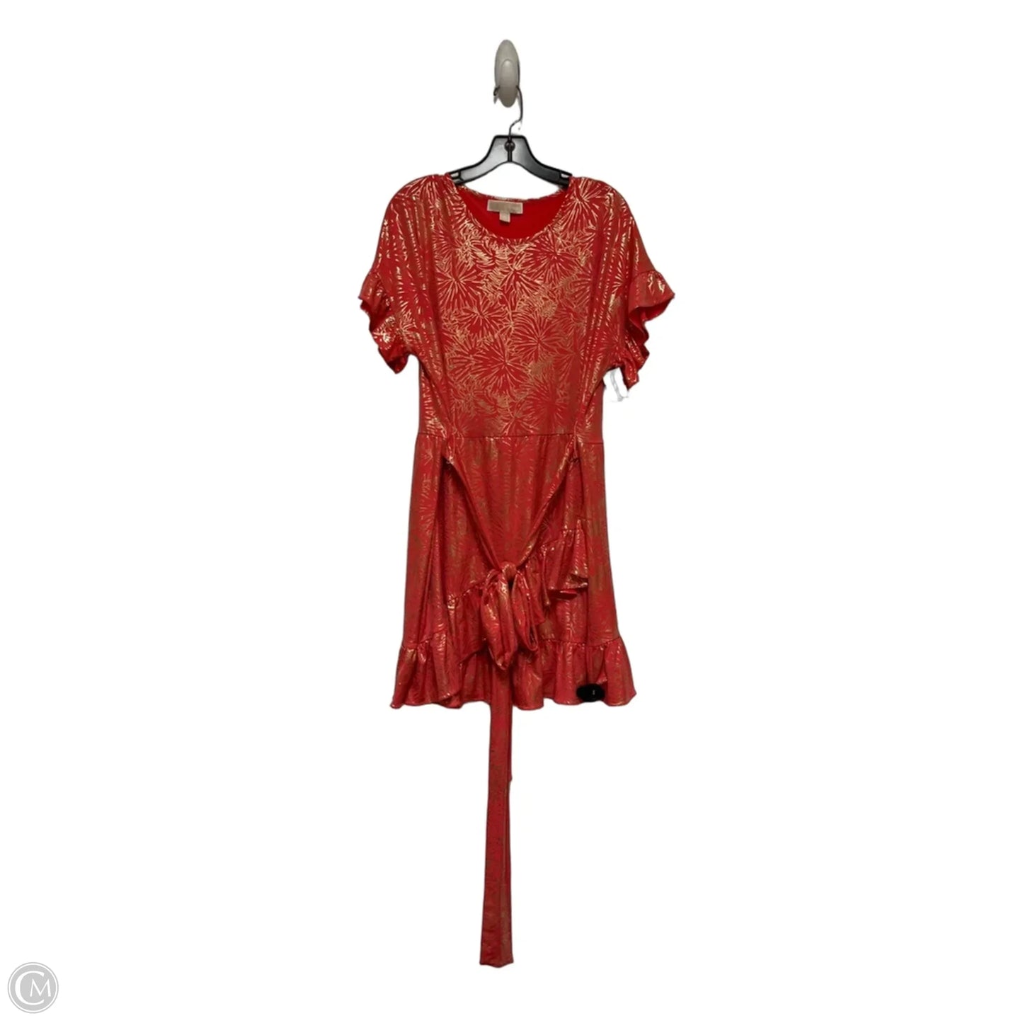 Dress Casual Short By Michael By Michael Kors In Gold & Orange, Size: Xl