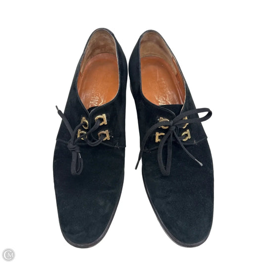 Shoes Luxury Designer By Ferragamo In Black, Size: 8