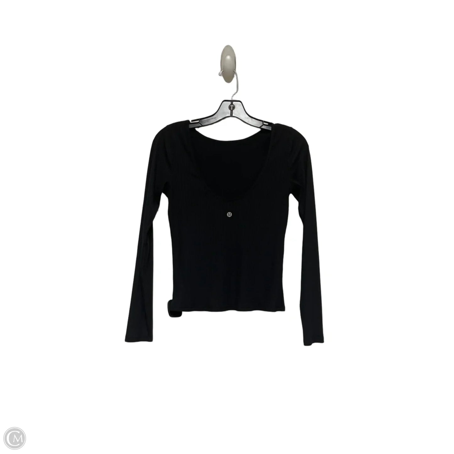 Athletic Top Long Sleeve Crewneck By Lululemon In Black, Size: S