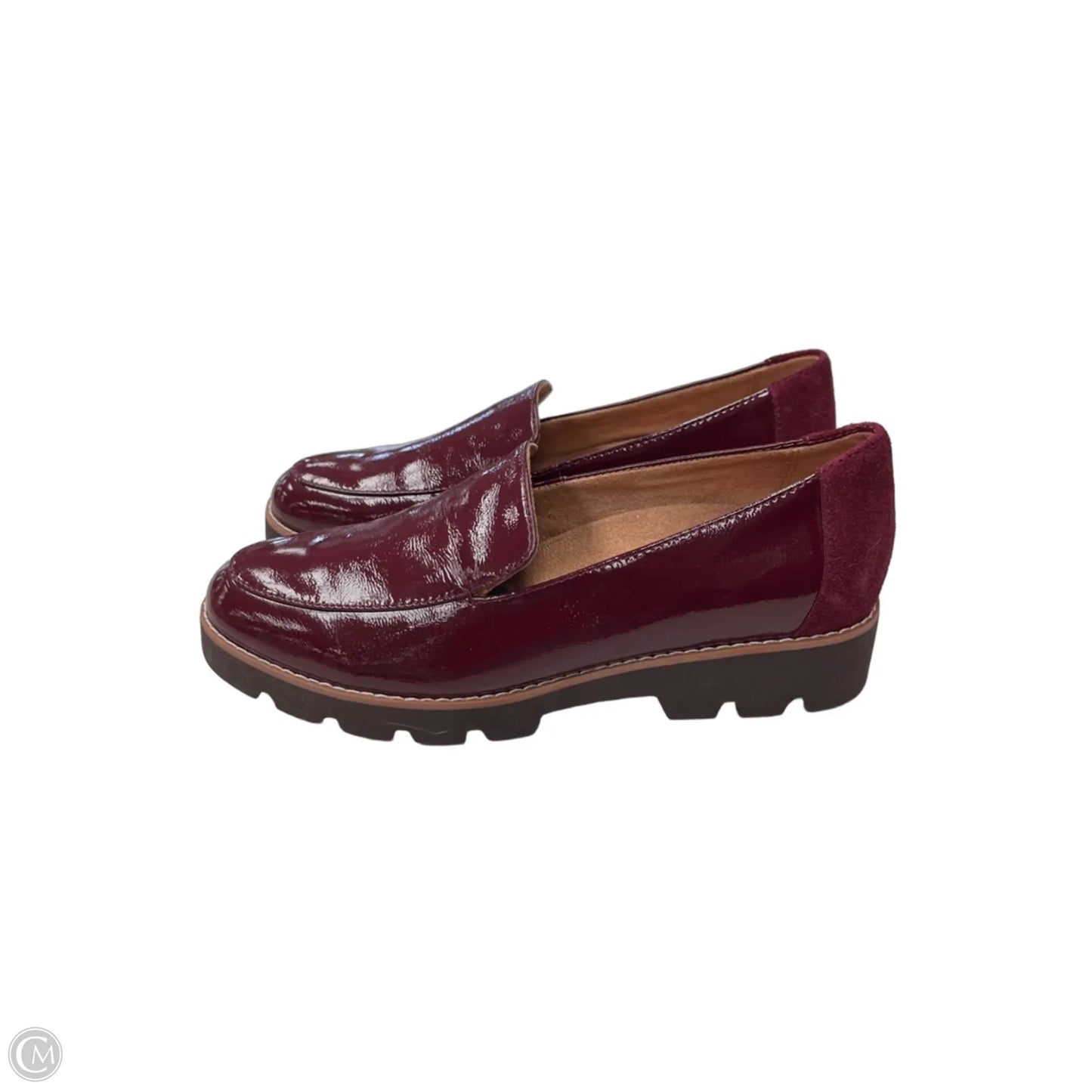 Shoes Flats By Vionic In Maroon, Size: 7.5